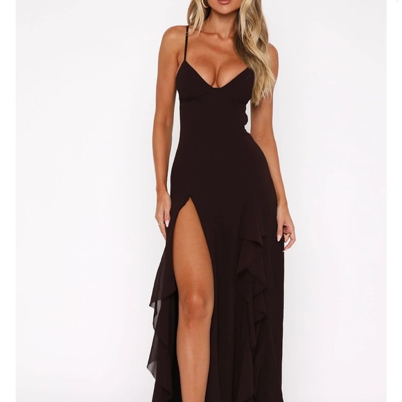 White Fox Boutique Dresses & Skirts - White Fox Chocolate Brown Maxi Dress